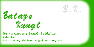 balazs kungl business card